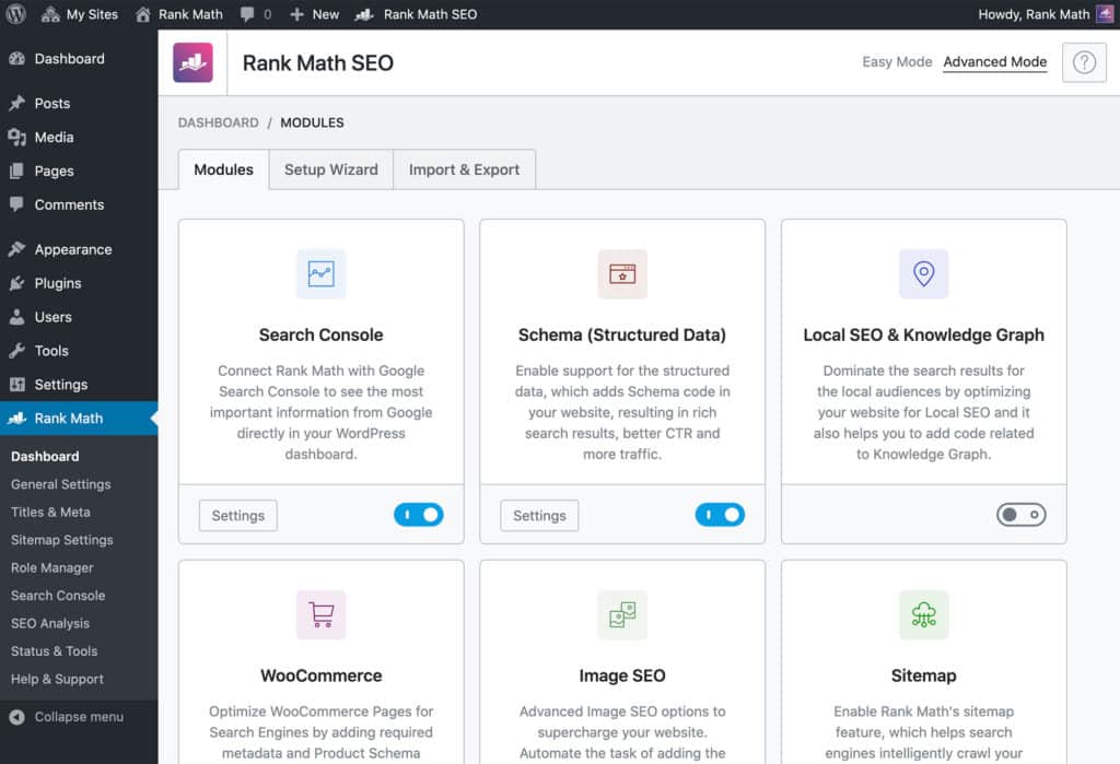 Anmeldelse : RankMath SEO-plugin &ndash; illustrasjon 1