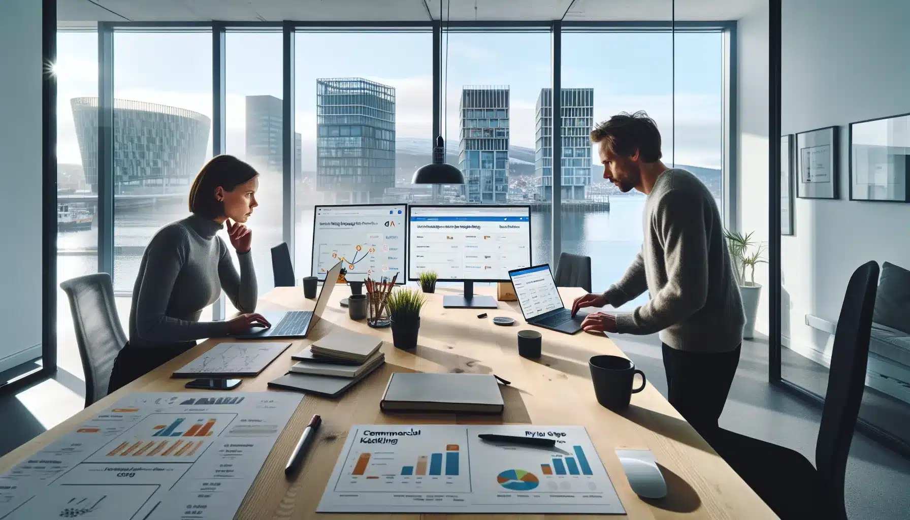 10 steg fra søkeord til salg: slik bygger du en SEO-innholdsstrategi som konverterer 1 norwegian marketers map seo to sale strategy in oslo office with dashboards